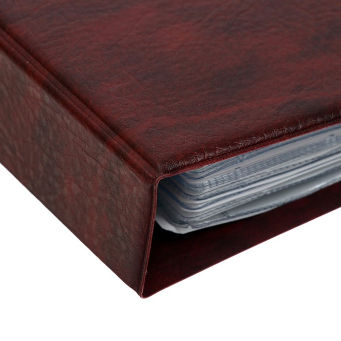 Альбом для монет на кольцах 225 х 265 мм, Альбом для монет на кольцах 225 х 265 мм, "Памятные монеты РФ", обложка искусственная кожа, 13 листов и 13 цветных картонных вставок, коричневый