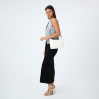 Сумка-багет на молнии, цвет белый Сумка-багет на молнии, цвет белый