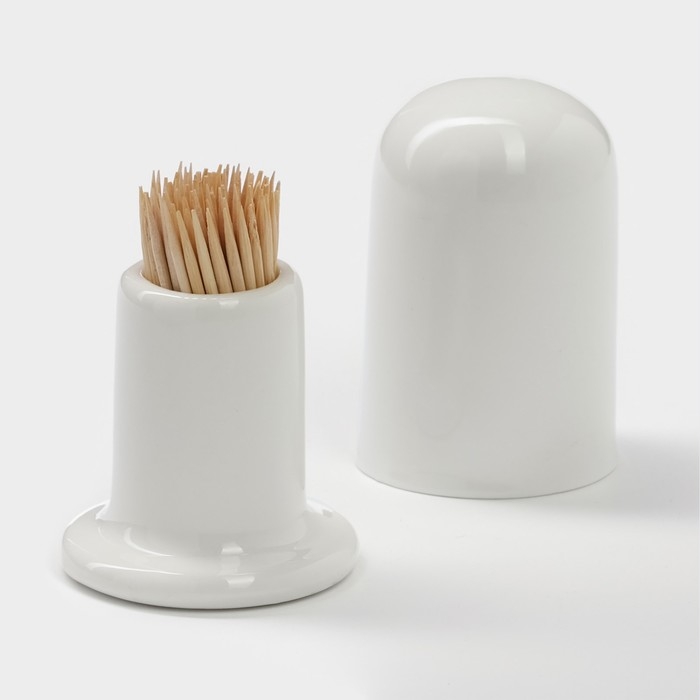 Подставка фарфоровая под зубочистки Magistro &laquo;Бланш&raquo;, d=5 см, цвет белый