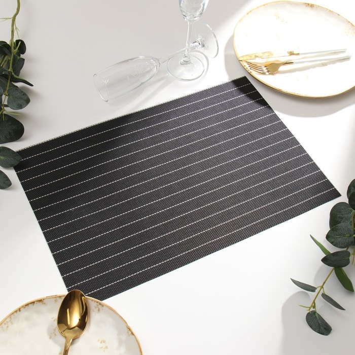 Салфетка на стол Доляна, цв.черный, 45*30см