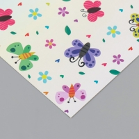 Бумага для скрапбукинга двусторонняя "Бабочки и пончики" плотность 180 гр набор 10 шт 15,5х17 см 1 Бумага для скрапбукинга двусторонняя "Бабочки и пончики" плотность 180 гр набор 10 шт 15,5х17 см 1