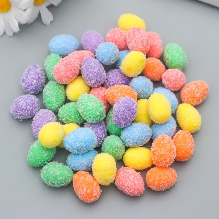 Декор пасхальный Декор пасхальный "Яйцо - иней" набор 50 шт разноцветные 2,5х1,8х1,8 см