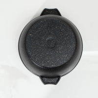 Кастрюля &laquo;Гранит Star&raquo;, 4 л, d=24 см, h= 12 см, антипригарное покрытие, цвет чёрный