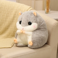 Мягкая игрушка &laquo;Хомяк&raquo; с пледом, 30 см, цвет серый