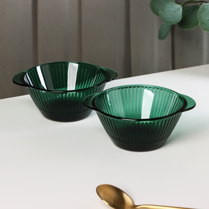 Набор стеклянных мисок &laquo;Вино Верде&raquo;, 450 мл, 16,5&times;6,5 см, 2 шт