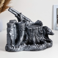 Подставка под бутылку "Охота" 33х23х26см, серебро Подставка под бутылку "Охота" 33х23х26см, серебро