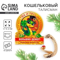 Кошельковый талисман новогодний &laquo;Новый год: Больших денег&raquo;, фигурка, 7 х 10 см,