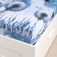 Простыня на резинке Этель Одуванчики 180*200*25, 100% хлопок, бязь, 125г/м2 Простыня на резинке Этель Одуванчики 180*200*25, 100% хлопок, бязь, 125г/м2