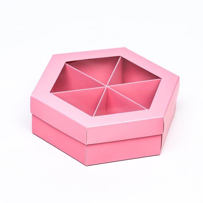Менажница Розовая, 18,5 х 18,5 х 5,5 см Менажница Розовая, 18,5 х 18,5 х 5,5 см