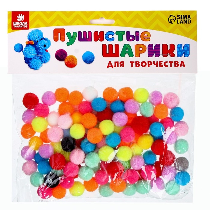 Набор текстильных деталей для декора «Бомбошки» 100 шт. набор, размер 1 шт. 1,2 см, цвет МИКС Набор текстильных деталей для декора «Бомбошки» 100 шт. набор, размер 1 шт. 1,2 см, цвет МИКС