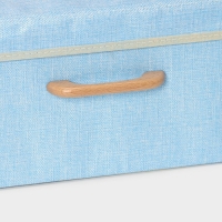 Короб стеллажный для хранения с крышкой LaDо́m &laquo;Франческа&raquo;, 43&times;30,5&times;18,5 см, цвет голубой