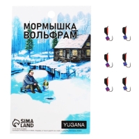 Мормышка Столбик чёрный, красное брюшко + куб хамелеон, вес 0.9 г Мормышка Столбик чёрный, красное брюшко + куб хамелеон, вес 0.9 г