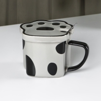 Кружка керамическая &laquo;Лапа тигра&raquo;, 350 мл, цвет серый