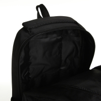 Рюкзак школьный на молнии, 4 кармана, цвет чёрный/оранжевый