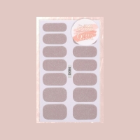 Лаковые полоски для маникюра, 14 шт, с блёстками, цвет бежевый Лаковые полоски для маникюра, 14 шт, с блёстками, цвет бежевый