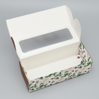 Коробка для кондитерских изделий с окном &laquo;Счастья в новом году&raquo;, 26 х 10 х 8 см, Новый год