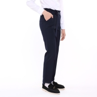 Брюки школьные для девочек, цвет тёмно-синий, рост 170 см