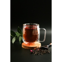 Кружка стеклянная с двойными стенками Magistro &laquo;Адель&raquo;, 300 мл