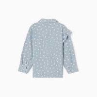 Рубашка детская с воланом KAFTAN р.32 (110-116 см), синий