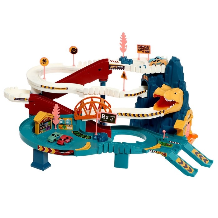 Автотрек &laquo;Виражи&raquo;, световые и звуковые эффекты, работает от батареек