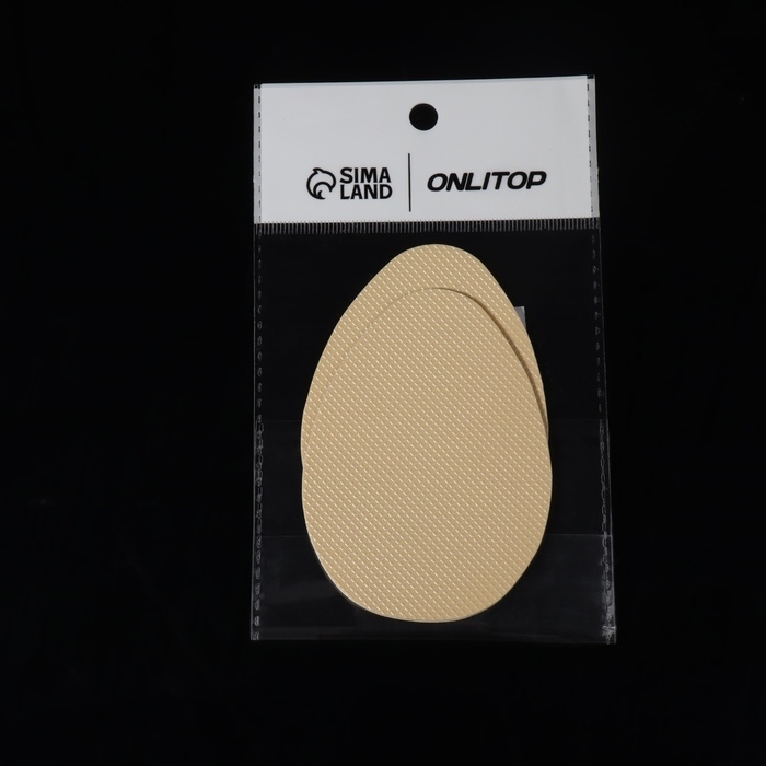 Накладки для обуви противоскользящие, с протектором, на клеевой основе, 9 см, пара, цвет бежевый