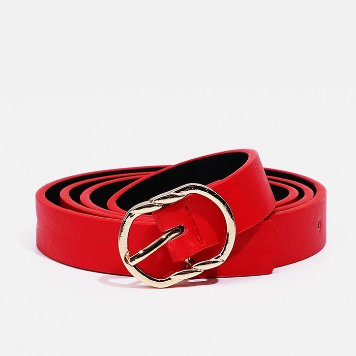 Ремень женский, ширина 2,2 см, пряжка металл, цвет красный Ремень женский, ширина 2,2 см, пряжка металл, цвет красный