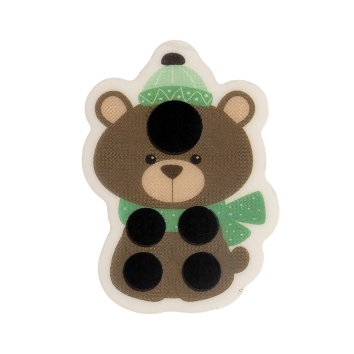 Детский термометр - наклейка налобный Детский термометр - наклейка налобный "Мишка", до 40°