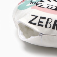 Подушка декоративная Этель "Зебра" d 30 см, велюр 100% п/э   1702853