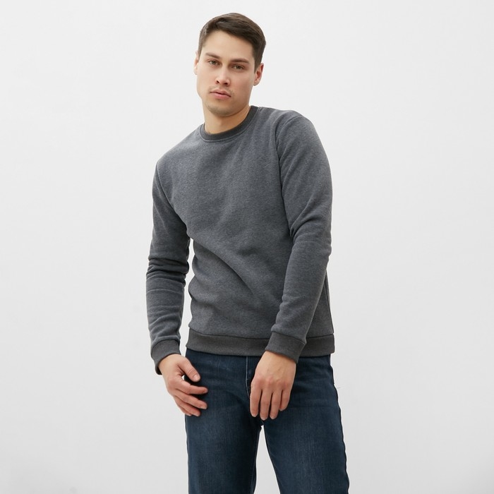 Свитшот мужской НАЧЁС, цвет серый, размер 54