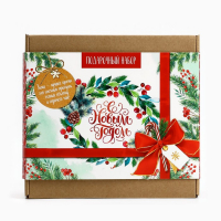 Подарочный новогодний набор: чайный домик и кружка &laquo;Новый год: С новым годом&raquo;