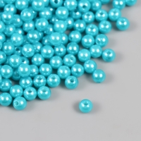 Набор бусин "Жемчуг" d 6 мм, 250 гр, бирюзовый