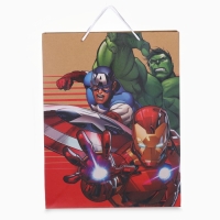 Пакет подарочный крафт, 40х31х11.5 см, Мстители Пакет подарочный крафт, 40х31х11.5 см, Мстители