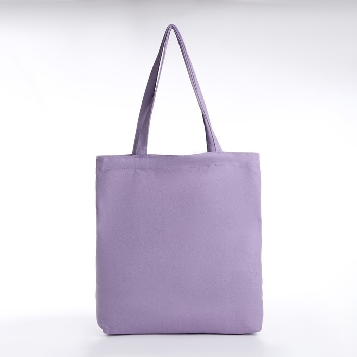Сумка-шопер без застёжки, из текстиля, цвет сиреневый Сумка-шопер без застёжки, из текстиля, цвет сиреневый