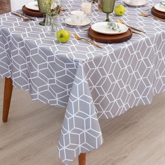 Скатерть Доляна Hexagon 145х220 см, 100% п/э Скатерть Доляна Hexagon 145х220 см, 100% п/э