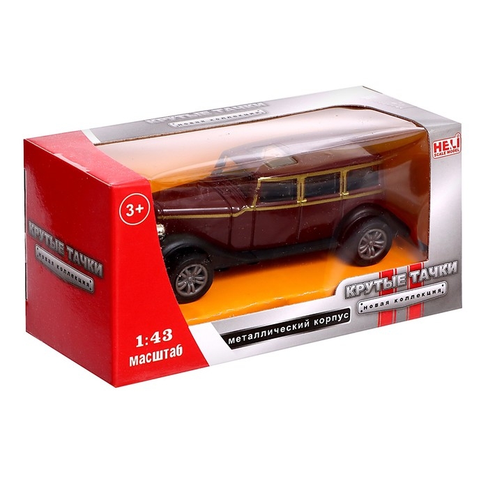 Машина металлическая &laquo;Ретро&raquo;, масштаб 1:43, инерция, МИКС