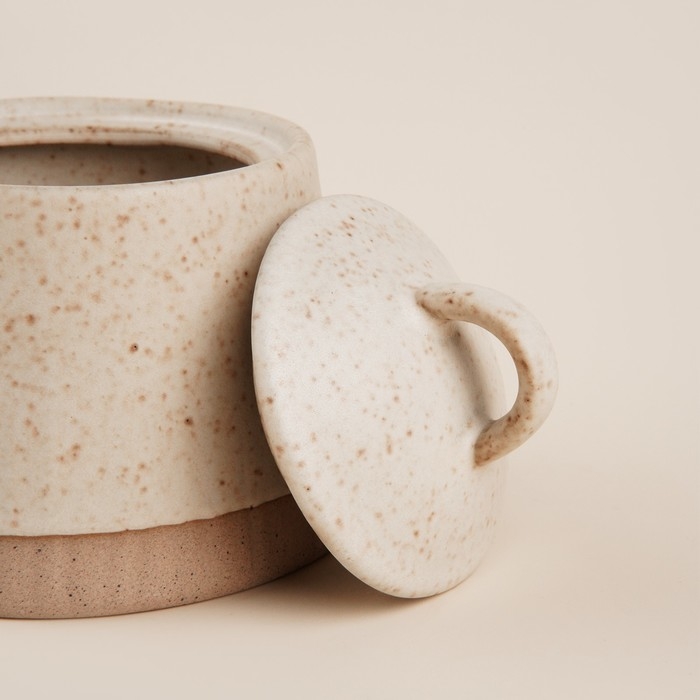 Сахарница керамическая SL Home «Виенто», 350 мл, 11×11 см, цвет бежевый Сахарница керамическая SL Home «Виенто», 350 мл, 11×11 см, цвет бежевый