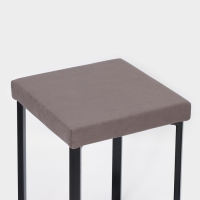 Табурет &laquo;Торонто&raquo;, 33&times;33&times;48 см, цвет каркаса чёрный, цвет сиденья серый