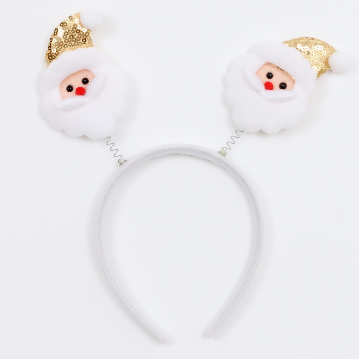 Новый год! Карнавальный ободок &laquo;Дед мороз&raquo;, цвет золотой