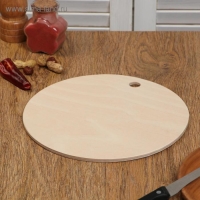 Доска разделочная деревянная "Круг с ручкой", 25&times;25&times;0,6 см