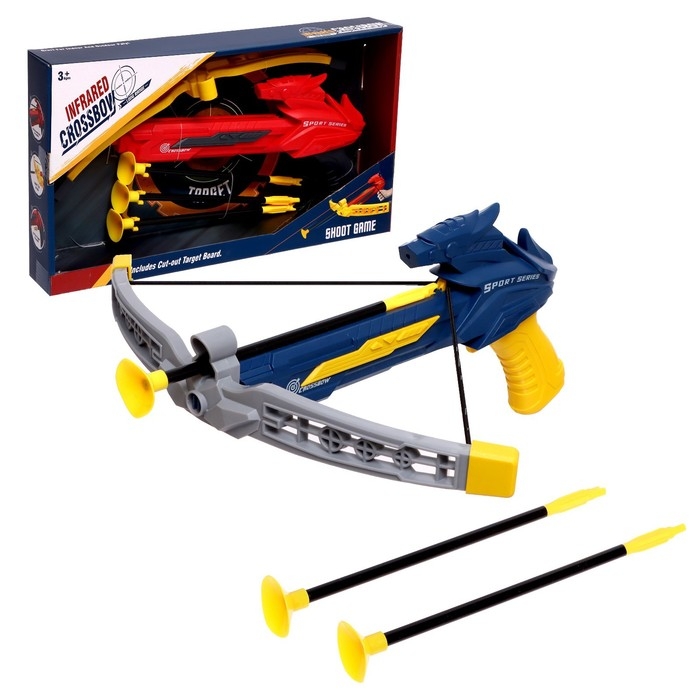 Арбалет &laquo;Спортивный&raquo;, стреляет присосками, с лазером, цвета МИКС