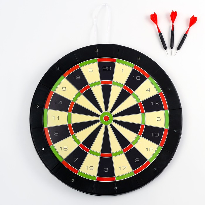 Дартс Дартс "ЕВРО", d-43 см, толщина 3 см, 3 дротика, дротик 13.5 х 2.5 см