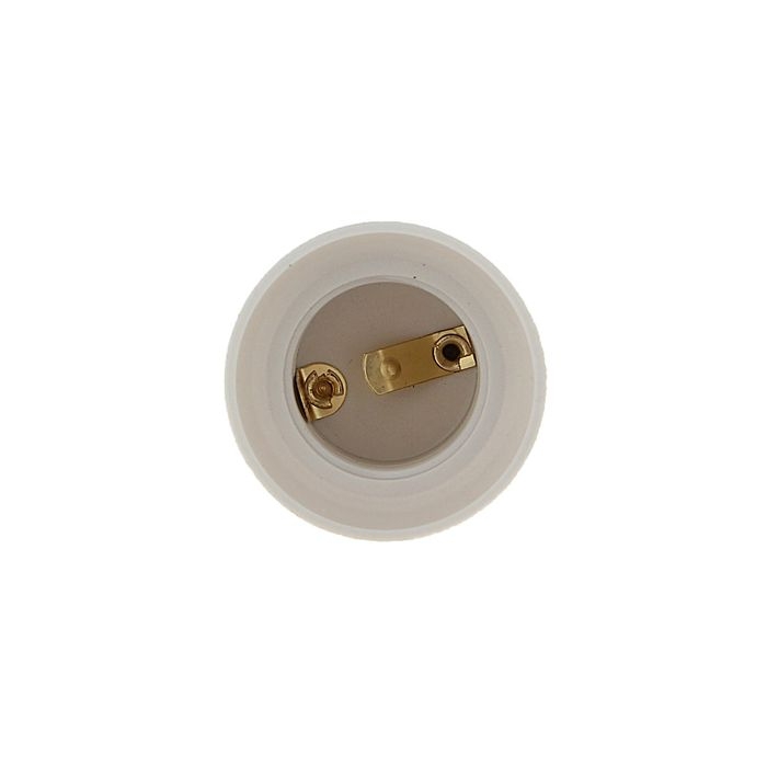 Переходник Ecola, вилка-патрон, Е27, 40 х 55 мм, белый Переходник Ecola, вилка-патрон, Е27, 40 х 55 мм, белый