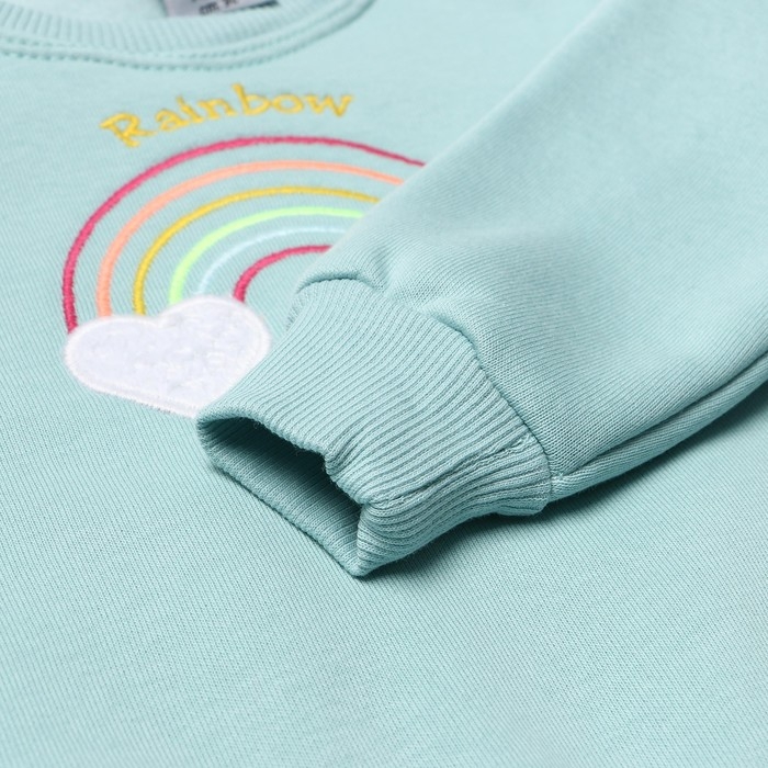 Костюм для девочек (свитшот, брюки), НАЧЁС, цвет бирюзовый, рост 98 см Костюм для девочек (свитшот, брюки), НАЧЁС, цвет бирюзовый, рост 98 см