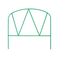 Ограждение декоративное, 65 &times; 325 см, 5 секций, металл, зелёное, &laquo;Арена&raquo;, Greengo