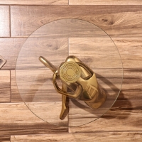 Столик кофейный 50х50х46 см, алюминий, стекло Столик кофейный 50х50х46 см, алюминий, стекло