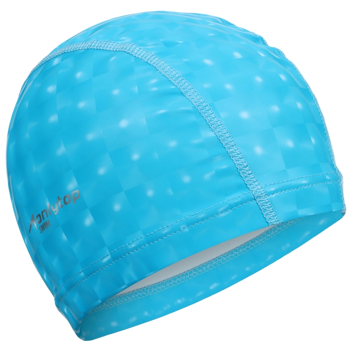 Шапочка для плавания взрослая ONLYTOP, тканевая, обхват 54-60 см