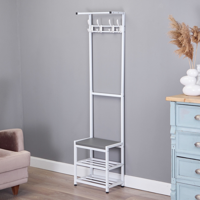 Прихожая Базовая 400 x 255 x 1600, металл, белая Прихожая Базовая 400 x 255 x 1600, металл, белая