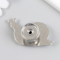 Ручка для шкатулки металл "Улитка" серебро 2,8х5,2 см Ручка для шкатулки металл "Улитка" серебро 2,8х5,2 см