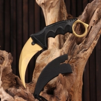 Нож-керамбит "Коготь орла" 20см, клинок 90мм/3,1мм, золотистый Нож-керамбит "Коготь орла" 20см, клинок 90мм/3,1мм, золотистый