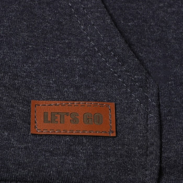 Толстовка детская, цвет синий меланж, рост 134 см